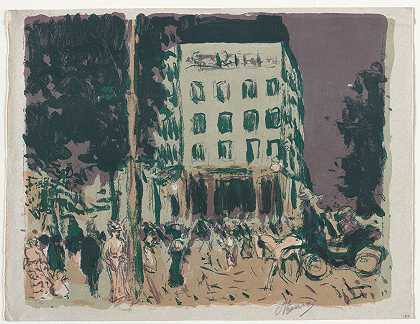 林荫大道`The Boulevards (1900) by Pierre Bonnard