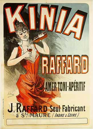 Kinia Raffard，Amer Toni-aperitif`Kinia Raffard,Amer Toni~Aperitif (1888) by Jules Chéret