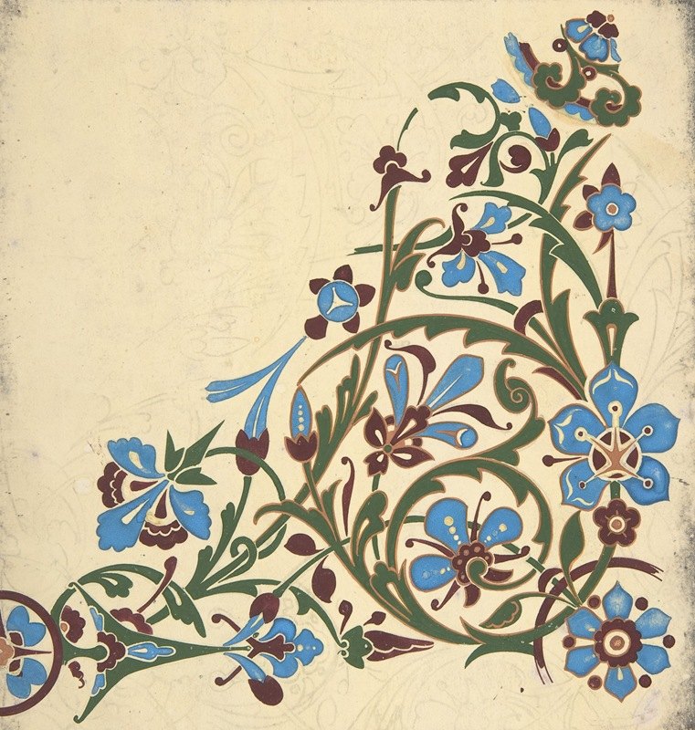 `Design for a Floral Pattern (ca. 1883) -