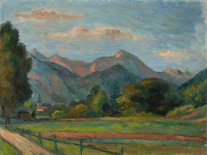 Tatra景观`Tatra landscape (1936~1937) by Wacław Wąsowicz