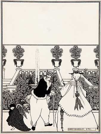从花园里驾驶丘比特`The driving of Cupid from the garden (1896) by Aubrey Vincent Beardsley