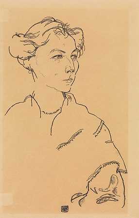 莉莉·斯坦默`Lilly Steiner (1918) by Egon Schiele