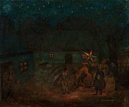 kraków婴儿床`Kraków crib (1906) by Tadeusz Makowski
