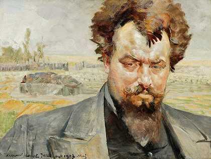 Jan Kasprowicz肖像`Portrait of Jan Kasprowicz (1903) by Jacek Malczewski