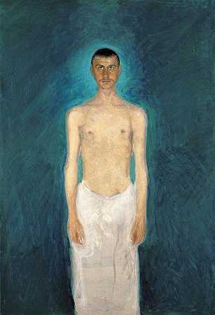 半裸的自画像`Semi~Nude Self~Portrait (1904~05) by Richard Gerstl