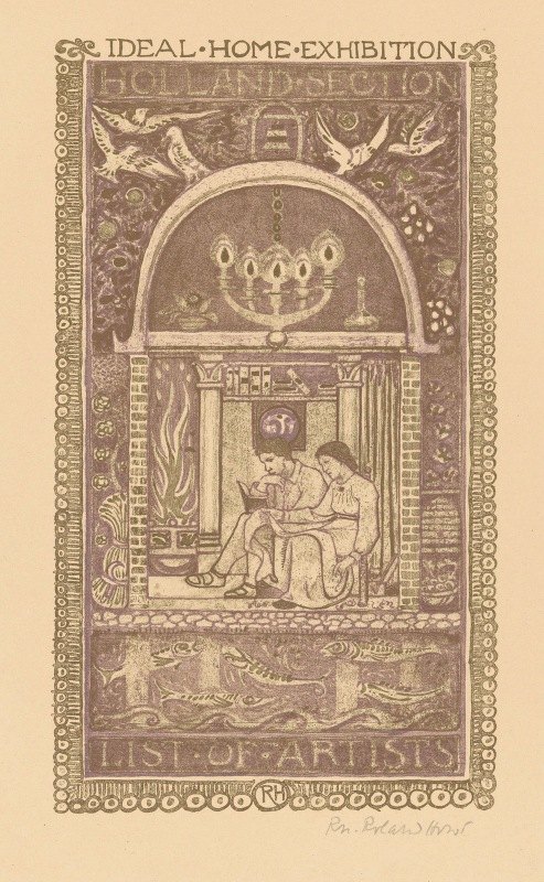 `Omslagontwerp voor; Catalogus van de Ideal Home Exhibition, 1912 (1912) -