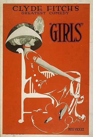 女孩们`Girls (c1910) by Dana T. Bennett Co