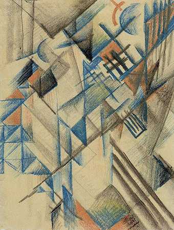 Abstrakte Formen II.`Abstrakte Formen II (1913) by August Macke