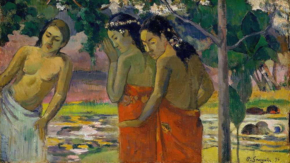 三个大溪地女性`
Three Tahitian Women (1896)  by Paul Gauguin