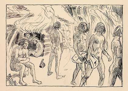 桑拿塔特托鲁瓦，11. Luku`Saunasta tultua, 11. luku (1907) by Akseli Gallen-Kallela