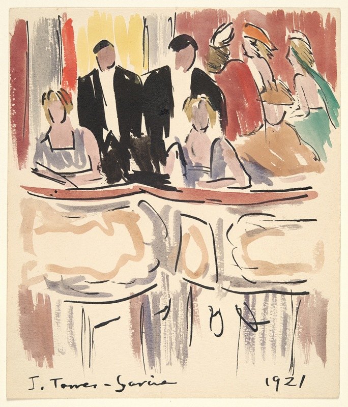 `Artists’ Ball; Spectators in Theater Boxes (1921) -