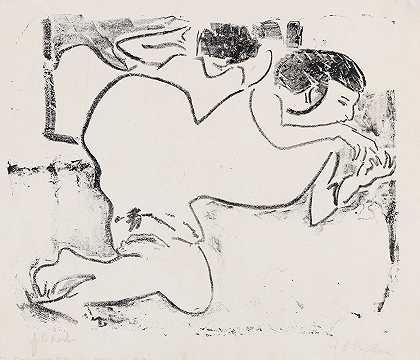 Fingerspielende dodo.`Fingerspielende Dodo (1909) by Ernst Ludwig Kirchner