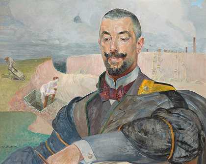 ErazmBarīcz肖像`Portrait of Erazm Barącz (1907) by Jacek Malczewski