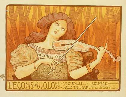 小提琴课程`Leçons De Violon (1899) by Paul Berthon