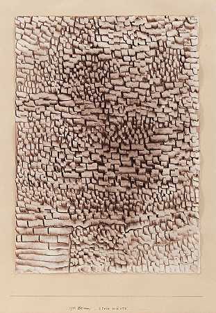 Steinwüste（石沙漠）`Steinwüste (Stone Desert) (1933) by Paul Klee