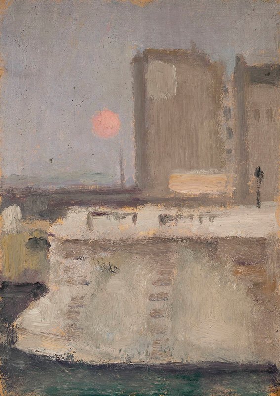`Fragment of a city in a fog (1911) -