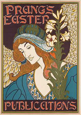 庞;S的复活节出版物`Prangs Easter publications (1896) by Louis Rhead