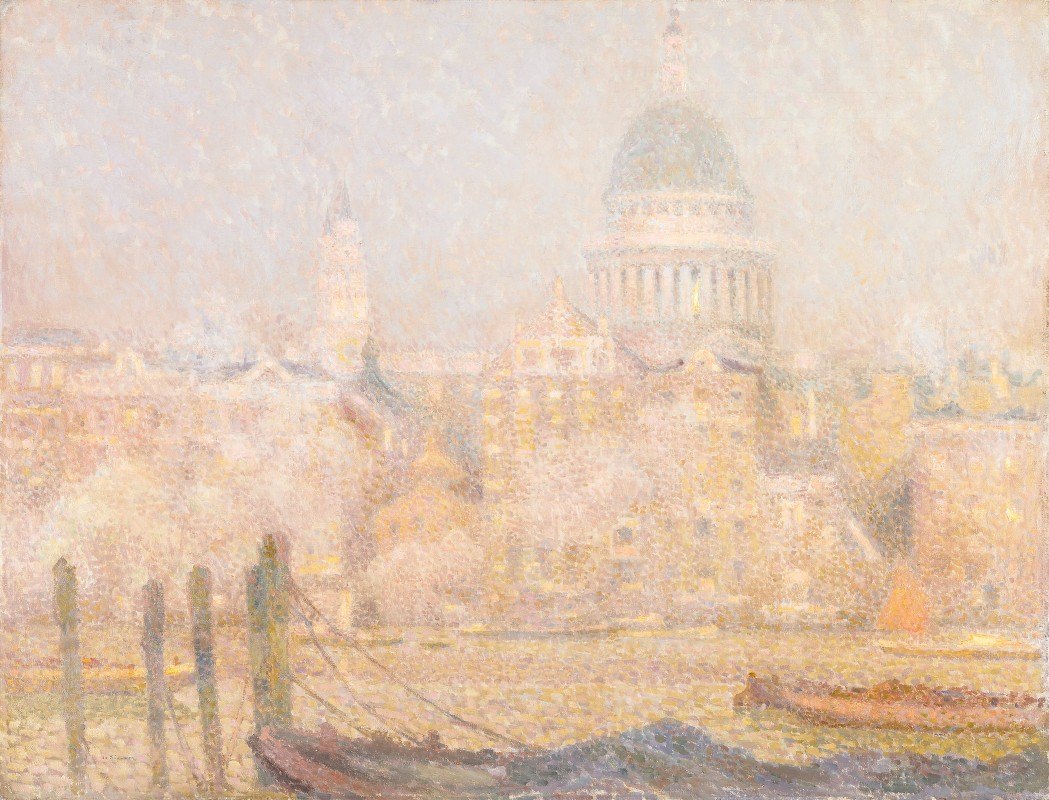 `St. Paul’s from the River` Morning Sun in Winter-