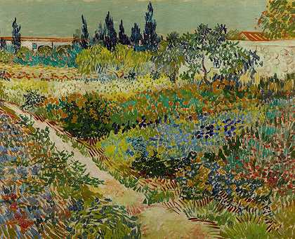 阿尔勒的花园`Garden at Arles by Vincent van Gogh