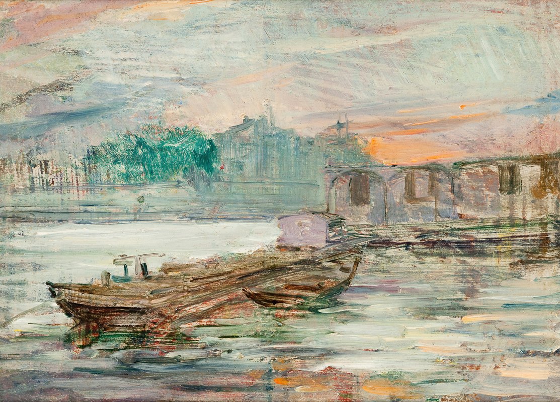`Barges on the Seine (1893) -