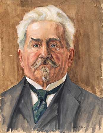PorträtLeopoldCzihaczek.`Porträt Leopold Czihaczek (ca 1912) by Egon Schiele