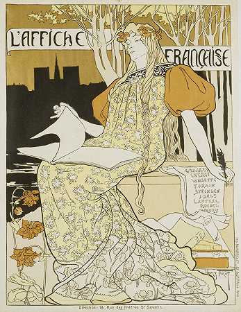 法国海报`Laffiche Francaise (1897) by Henri Thiriet