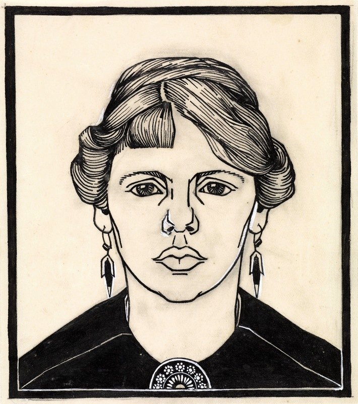 `Portret van een vrouw, van voren (1887) -