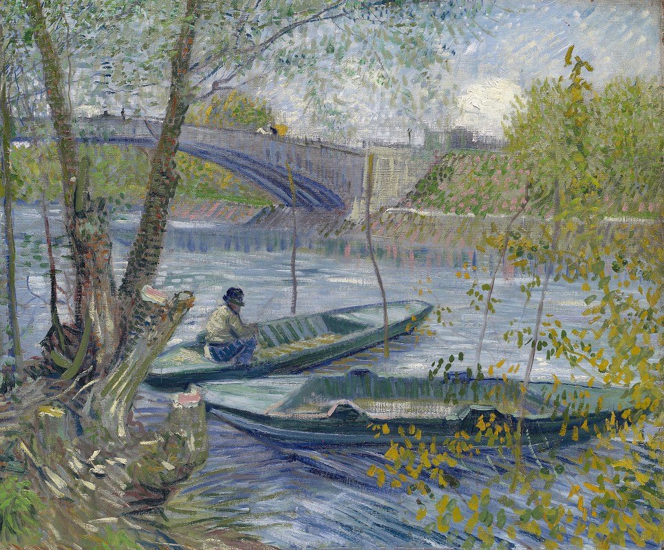 `Fishing in Spring, the Pont de Clichy (Asnières) (1887) -