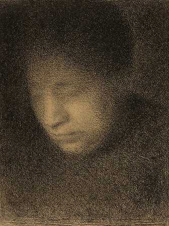 Seurat女士，艺术家;S母亲（Seurat妈妈，母亲）`Madame Seurat, the Artists Mother (Madame Seurat, mère) (1882–1883) by Georges Seurat