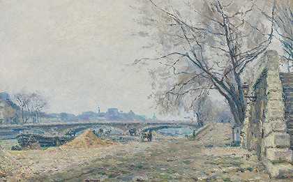 Solferino桥梁`Le Pont De Solférino (1884) by Maximilien Luce