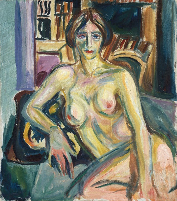 `Nude, Sitting on the Couch (1925–1926) -