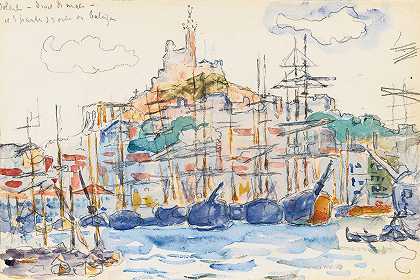 马赛`Marseilles (1898) by Paul Signac