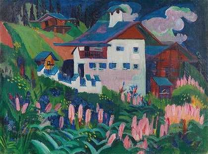 不确定的哈斯`Unser Haus (1918~1922) by Ernst Ludwig Kirchner