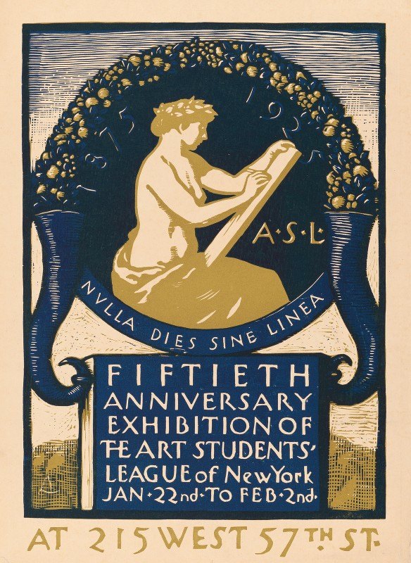 `Fiftieth anniversary exhibition of the Art Students League of New York (1925) -