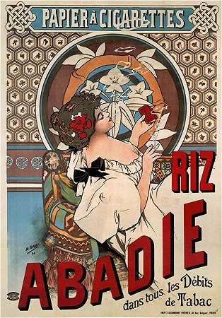 米阿巴迪`Riz Abadie (1898) by Alphonse Mucha