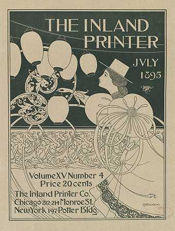 内陆打印机，1895年7月`The inland printer, July 1895 (1895) by Charles Warde Traver