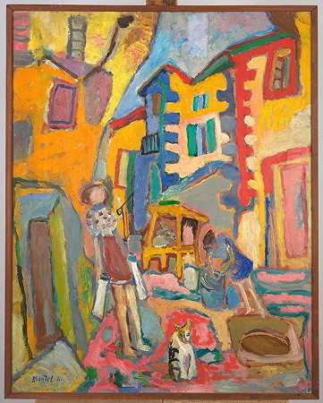 后街村`Village Back~Street (1948) by Sasza Blonder