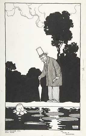 ;一些忙碌的人将来自于;塞罗兹佩德的Kelpie，Topsy-Tuvy Tales`;Some Busybody Will Come Along; The Kelpie of Snooziepod, Topsy~Turvy Tales (circa 1923) by William Heath Robinson