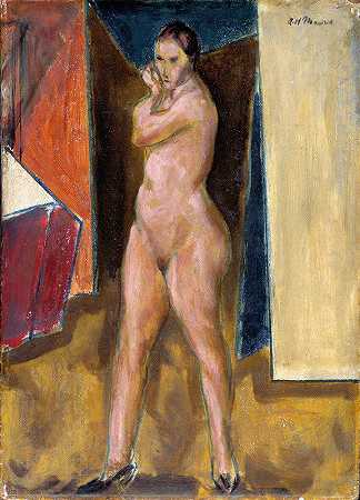 裸体`Nude (ca. 1927~1928) by Alfred Henry Maurer