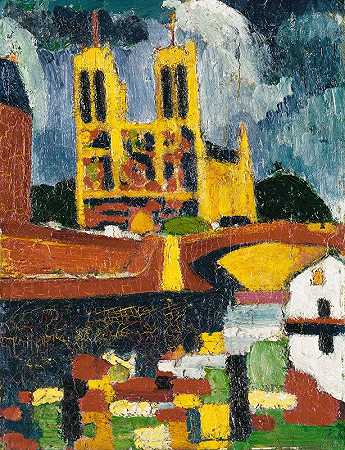 圣母`Notre Dame (ca. 1907) by Henry Lyman Saÿen