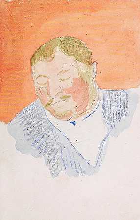 Porträteines mannes（der Alte）`Porträt eines Mannes (Der Alte) (1907) by Marianne von Werefkin