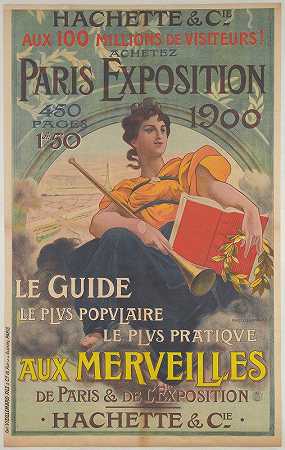 Hachette AMD CIE 1亿访客！`Hachette Amd Cie Aux 100 Millions De Visiteurs! (1900) by François Flameng