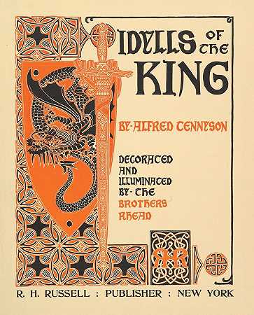 国王的田园诗`Idylls of the King by Alfred Tennyson (1898) by Alfred Tennyson by Louis Rhead