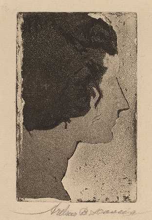 轮廓`Profile (1919) by Arthur Bowen Davies