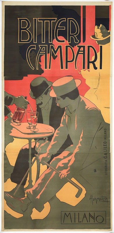 Campari苦涩`Bitter Campari (1899) by Adolfo Hohenstein