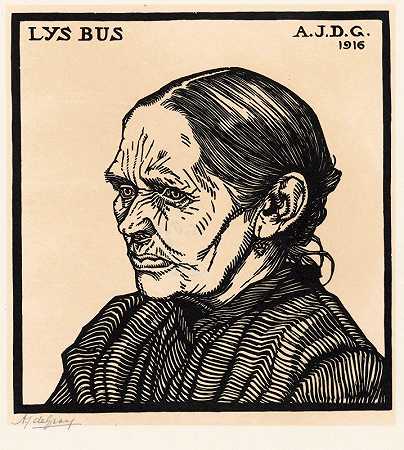 Portret Van Lijs巴士`Portret van Lijs Bus (1916) by Julie de Graag