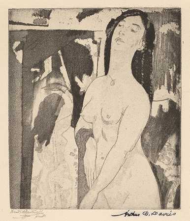 幻觉的门口`Doorway to Illusion (1919) by Arthur Bowen Davies