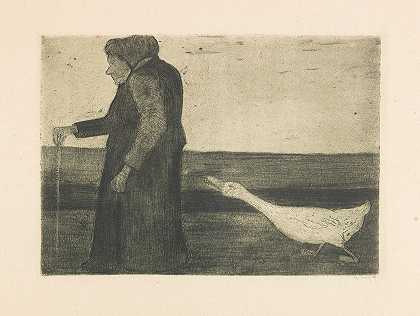 Die Frau Mit Der Gans`Die Frau mit der Gans (1902) by Paula Modersohn-Becker