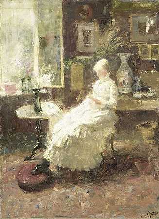 安妮大厅Te Lissadell，萨里`Annie Hall te Lissadell, Surrey (1885) by Jan Toorop