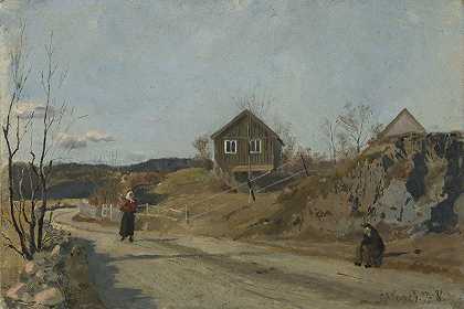 来自Vestra Aker.`From Vestre Aker (1881) by Edvard Munch